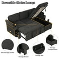 thumbnail image 6 of Newboti Furniture 83.5" L-shaped Sofa Couch Convertible Sofa Bed Sectional Sofa with Ample Storage Space, Two Cup Holders and Two USB Ports for Living Room, Black 21066, 6 of 16