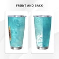 thumbnail image 3 of Lsque Tranquil Ocean Canoe Journey Pattern 20oz Car Cup with Lid and Straw, Insulated Coffee Cup with Straw Topper, Spill Proof Travel Coffee Mug, Stainless Steel Tumble-Straw Two-piece Set, 3 of 8