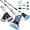 Electric Cleaning Brush [Black and White + 7 Heads], variant on CNV Smart Electric Spin Scrubber with 9 Interchangeable Brush Heads, Telescopic Power Scrubber for Bathroom and Kitchen, Digital LCD Display, USB-C Rechargeable
