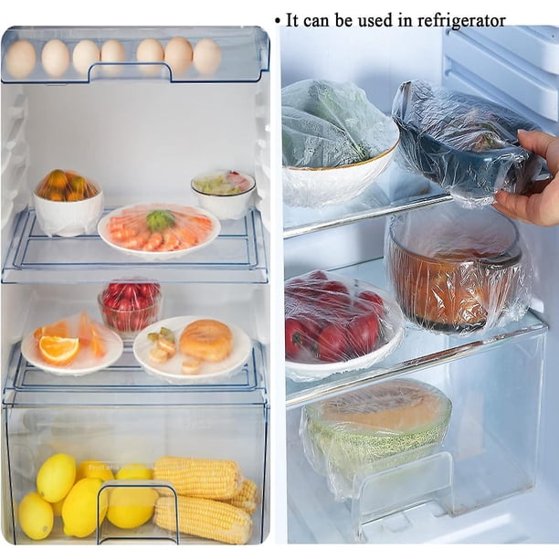 200 Bolsas De Almacenamiento Reutilizables Con Banda Elástica | Cubierta Transparente Para Tazones Y Alimentos Frescos