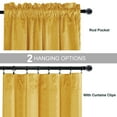 thumbnail image 4 of JIUZHEN Velvet Blackout Curtains for Bedroom - 72 inches Thermal Insulated Room Darkening Rod Pocket Drapes for Office/Party, Set of 2 Panels with Tiebacks, 52W x 72L, Yellow, 4 of 10