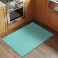 thumbnail image 3 of Turquoise Burlap Texture Large Area Rugs for Bedroom Living Room, Soft Non Slip Carpet Bedside Rug, Farmhouse Vintage Aqua Rectangular Floor Cover Kitchen Accent Rug 2'x3' for Dining Room/Office, 3 of 9