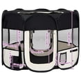 thumbnail image 2 of vidaXL Foldable Dog Playpen with Carrying Bag Black 57.1"x57.1"x24", 2 of 11