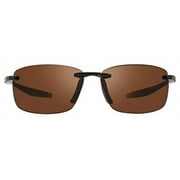 revo polarized sunglasses descend n rectangle frame 64 mm, black frame, golf