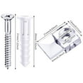 thumbnail image 3 of 20 Sets Of Mirror Holder Clips Kit， for Crystal Clear Plastic Mirror Clip,, 3 of 9
