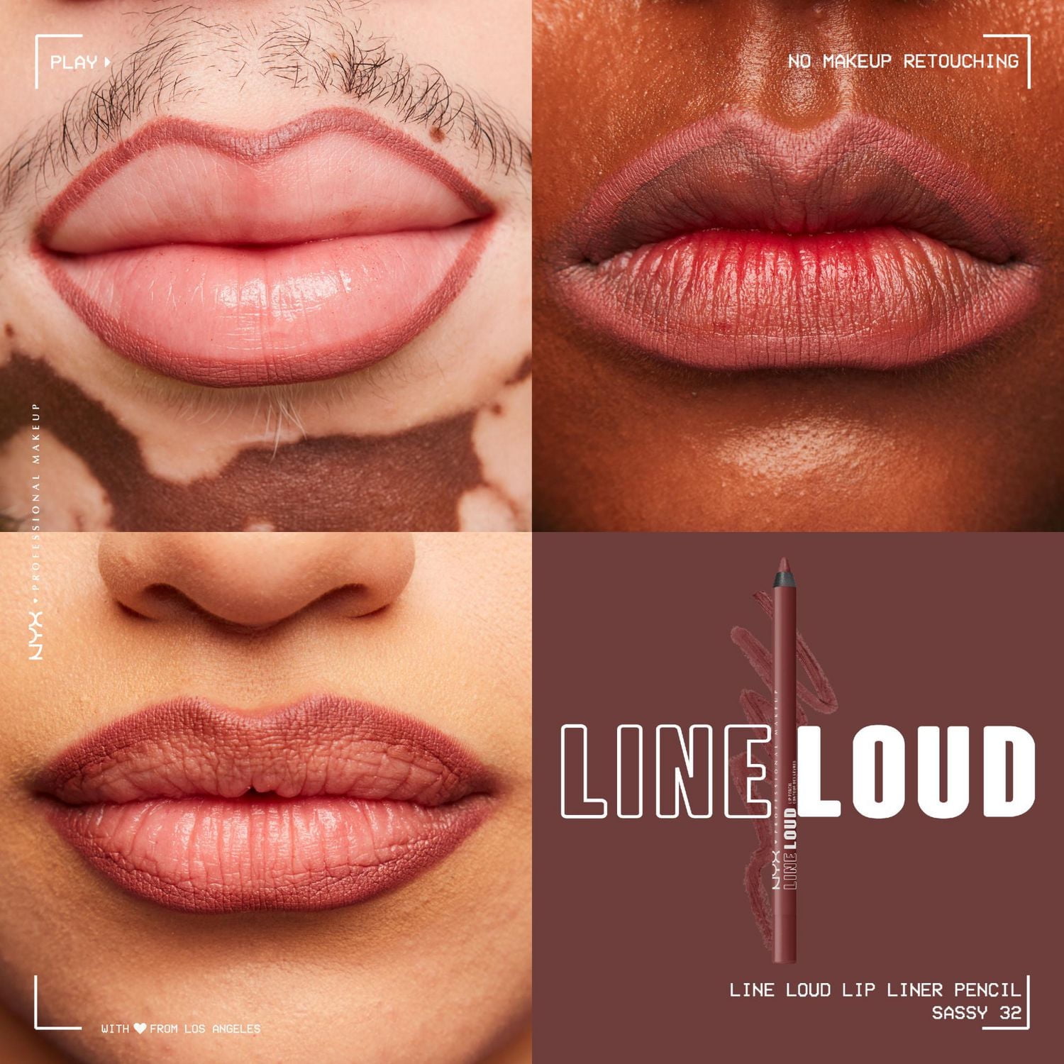NYX PROFESSIONAL MAKEUP, Line Loud, Waterproof Lip Pencil, Infused with Vitamin E, Vegan Formula