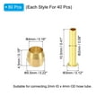 thumbnail image 2 of Uxcell 80Pcs 4mm ID x 3mm OD Hose Tube Brass Ferrule Brass Compression Insert Fitting Assortment Kit, 2 of 7