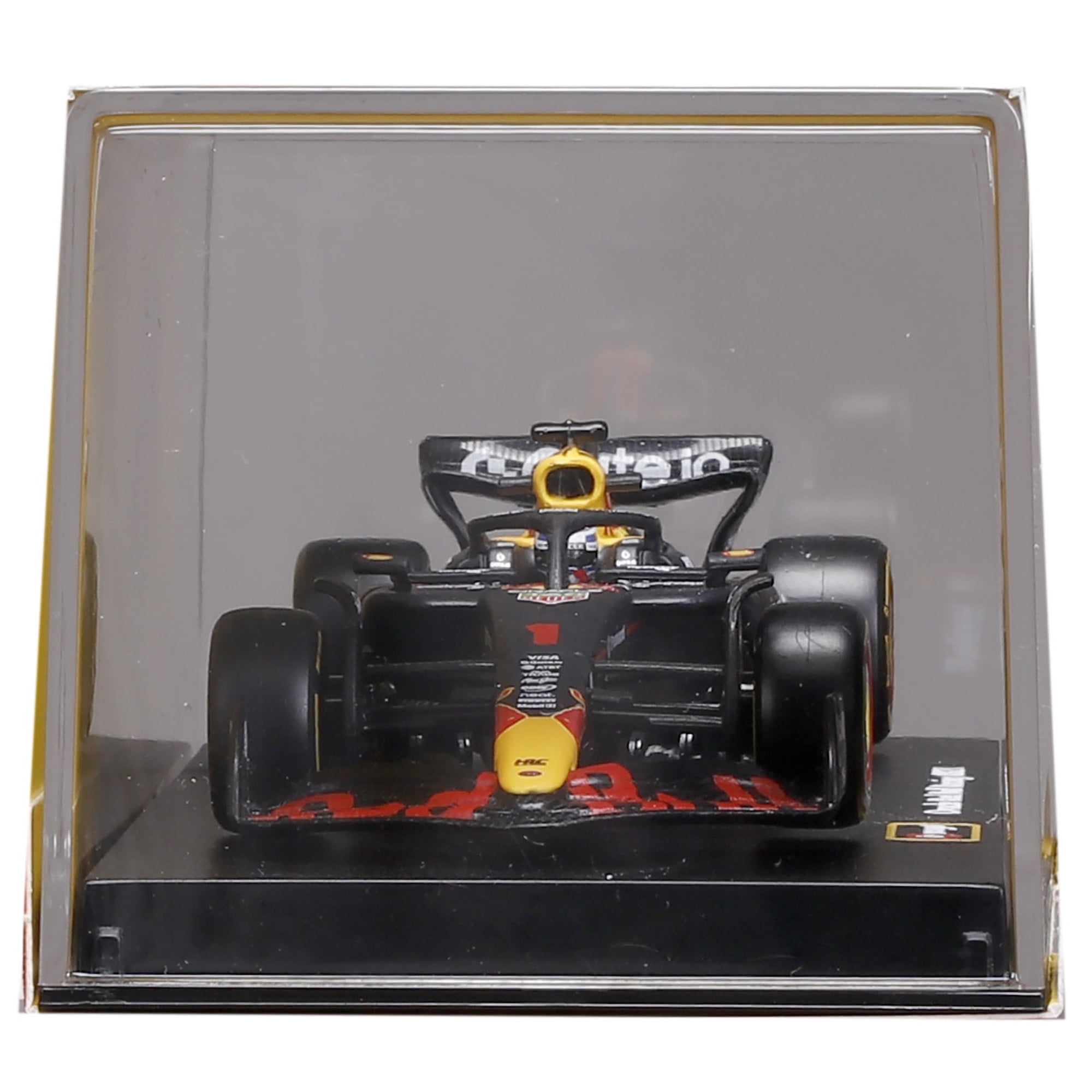 Bburago: 1:43 Diecast 2025 Red Bull RB21 & Max Verstappen Drivers Helmet - Race Formula 1 Model Car, Acrylic Display Box, Licensed Collectible Vehicle