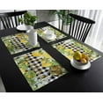 thumbnail image 3 of Placemats Set of 4 Washable,Yellow Lemon White Flower Placemat for Dining Table Decorations, Heat-Proof Table Mats for Kitchen Dinner Banquet Buffalo Plaids, 3 of 6
