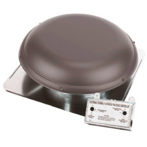 Air Vent 53831 Roof Mounted Metal Dome Power Attic Ventilator - Brown