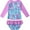 2Purple, variant on Girls Bathing Suits Two-Piece Swimsuit with Boyshorts Vest-Style Tankini(12-13T Rainbow)