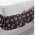 thumbnail image 2 of Magnolia Bed Skirt, Blossoming Tree Branches Revival of Spring Season Flourish Essence Growth, Elastic Bedskirt Dust Ruffle Wrap Around for Bedding Decor, 4 Sizes, Eggplant Multicolor, by Ambesonne, 2 of 2