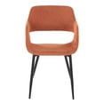 thumbnail image 4 of LumiSource Black Metal, Orange Fabric Margarite Chair - Set of 2, 4 of 8