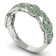 thumbnail image 2 of 0.17 ct Brilliant Round Cut Simulated Green Diamond 14k White Gold Band SZ 8.5, 2 of 6