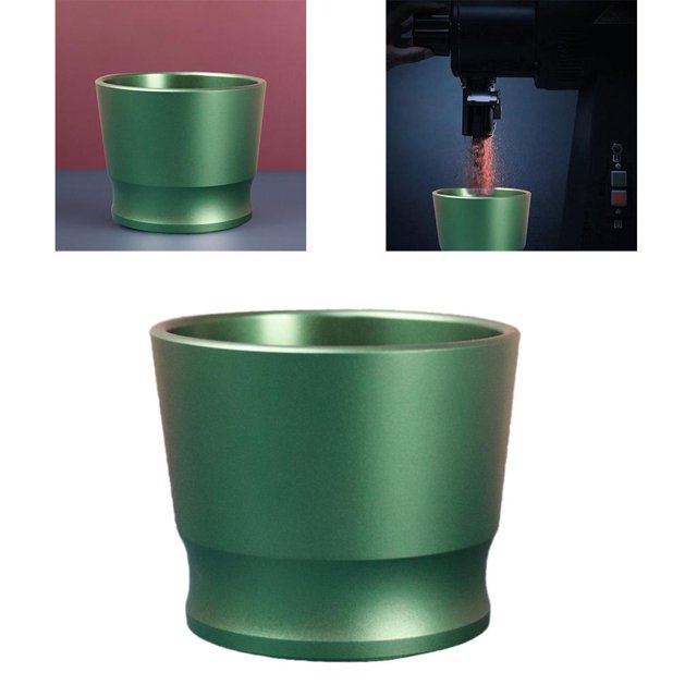 Alimentador de Polvo de Taza Receptora de Polvo de Dosificador de de Aleación de Aluminio para de Expreso de 58 Mm Accesorio - Verde perfecl Taza dosificadora de café