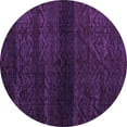 thumbnail image 1 of Ahgly Company Indoor Round Abstract Purple Modern Area Rugs, 5' Round, 1 of 4