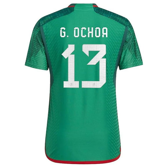 2022 Fifa Coupe du Monde Qatar Mexicain Maillot Extérieur No 13 Francisco Guillermo Ochoa Magana Jersey Homme
