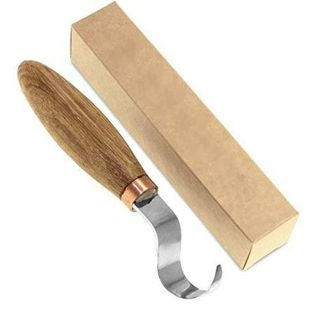 Peroptimist Wood Carving Hook Knife for Carving Wooden Spoons, Bowls, and Cups - Premium Wood Carving Tools with Razor Sharp Steel Blade and Reinforced Wooden (Best Wood For Spoon Carving)