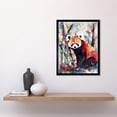 thumbnail image 2 of Red Panda In Bamboo Forest Folk Art Art Print Framed Poster Wall Decor 12x16 inch, 2 of 5