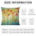 thumbnail image 5 of WERPE  Flower Throw Pillow Cushion Cover, Abstract Dandelion Inspired Spiral Blooms Petals Geometrical Shapes Nature Art Theme, Decorative Square Accent Pillow Case,  Magenta Green, 5 of 5