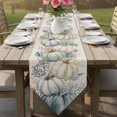 thumbnail image 6 of Vintage Pumpkins Fall Table Runner Linen Burlap Table Runner 70 Inches Long Thanksgiving Coastal Botanical Rustic Dresser Scarves for Kitchen Island Coffee Dining Room Party Holiday 13"x70", 6 of 8