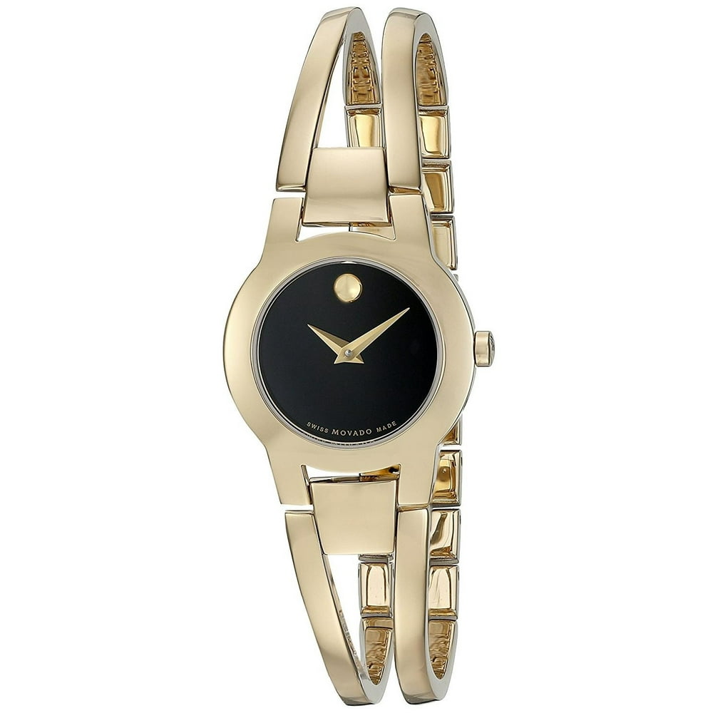 Movado Movado Women's 24mm Gold Plated Bracelet Gold Tone Steel Case