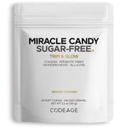 Codeage Miracle Candy Salted Caramel, Sugar-Free Soft Chews, Allulose, Prebiotic Fiber, 30 ct