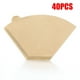 thumbnail image 1 of Papel de Filtro de Café Cónico de Pulpa de Madera Espesa - Forma de Abanico para Una Extracción Uniforme, Compatible con Cafeteras Americanas y de Goteo Manual, Paquete de 100 (40 Mm), 1 of 5