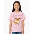 thumbnail image 3 of Pokemon Eevee Girls Graphic Crewneck Tee with Short Sleeves, Sizes 4-16, 3 of 7