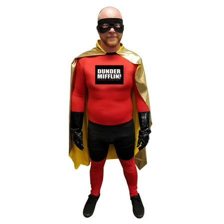 Kevin Malone Dunder Mifflin Superhero Adult Costume The Office TV Show Hero Man