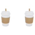 thumbnail image 1 of Cateissary Taza de café de trigo Taza de leche de agua Palo de sellado montado en el vehículo Vasos de moda para viajes al aire libre Picnic Amarillo 2Conjunto, 1 of 6