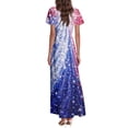 thumbnail image 6 of Wutalume Summer Dresses Patriotic Print - V-Neck Short Sleeve Colorful Sundress for 4th July Parade, Womens Summer Dresses ,Blue L, 6 of 6