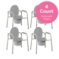 thumbnail image 3 of McKesson Steel Bathroom Commode Chair with Fixed Arms, 350-lb Weight Capacity, 4 Ct, 3 of 9