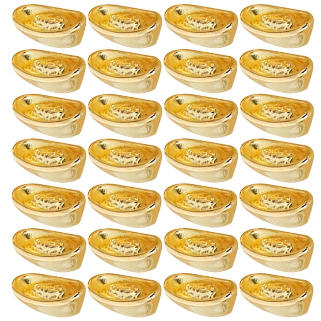 100pcs mini manualidades doradas de lingotos mini casa decoraciones de lingotos dorados pequeños adornos de lingotos dorados