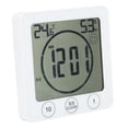 thumbnail image 2 of Multifunctional Indoor Thermometer Hygrometer Digital Clock for Home Bathroom Kitchen, 2 of 5