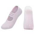 thumbnail image 7 of Women's Triple-Strap Backless Yoga Socks, Anti-Slip Professional Pilates Grip Socks for Dance Fitness and Athletic Training, Yellow, One Size, 7 of 7