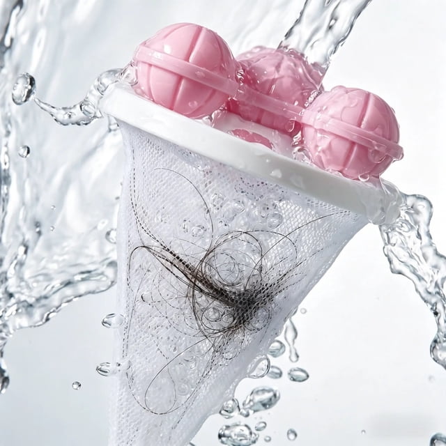Patterned Floating Laundry Lint Filter Bag, Reusable Fine Mesh Hair Debris Catcher, Tear Resistant Fluff Remover Net Pouch for Household Washing Machine Clothes Cleaning Collection