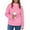 Pink, variant on UVN Oversized Sweatshirts for Women Winter Long Sleeve Turtleneck Hoodies Ladies Pullover Fall Tops