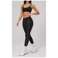 thumbnail image 4 of PISONIC Women Workout Sets Color Block Twist Back Layered Sports Bra Twist Waist Leggings Gym Yoga Outfits, 4 of 6