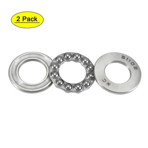 15mmx28mmx9mm Single Row Thrust Ball Bearing 51102 2pcs