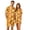 Yellow, variant on JULMCOMO Halloween Pajamas for Couples Ghost Cat Pumpkin Print Button Down Collared Holiday Two Piece Sets Elastic Waist Soft Pajama Shorts Sky Blue-Women M