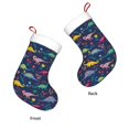 thumbnail image 3 of Fuzoiu Dinosaur Flowers Print Christmas Stockings, Party Supplies & Kids Gifts,Big Xmas Stockings Decoration for Family Decorations Hanging Ornament for Xmas Holiday Party, 3 of 7