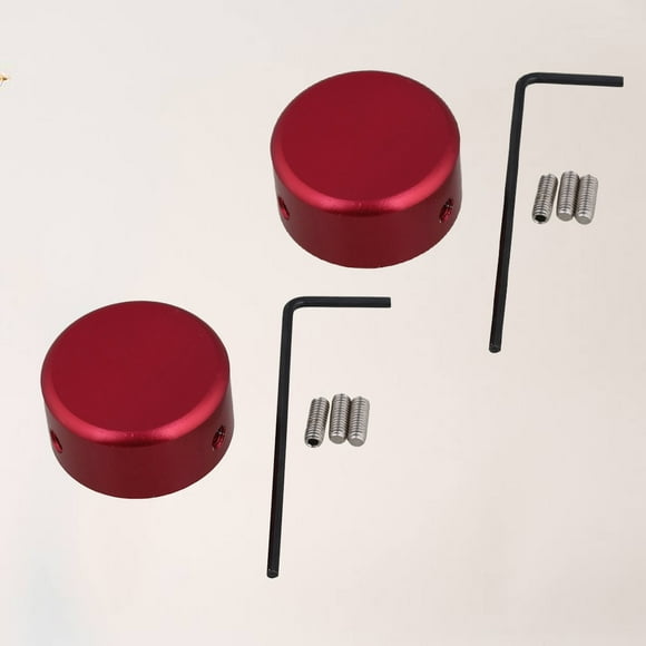 CTIRCHIU 2 Sets of Guitar Pedal Switch Caps Aluminium Alloy Wine Red for Guitar Effect Pedal