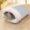 thumbnail image 2 of Cat Winter Sleeping Bag Soft Plush Large Self Warming Bed Cave, Warm Pet Mat Sack for Indoor Cats Small Dogs, Washable Cozy Snuggle Pouch, 2 of 5
