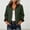 Green, variant on Women's Chore Jacket Corduroy Collar Button Up Long Sleeve Patch Pockets Fall Winter Wear