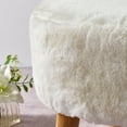 thumbnail image 2 of Home Soft Things Heavy Faux Fur Oval Ottoman - Bright White - 22" x 18" x 18", 2 of 5