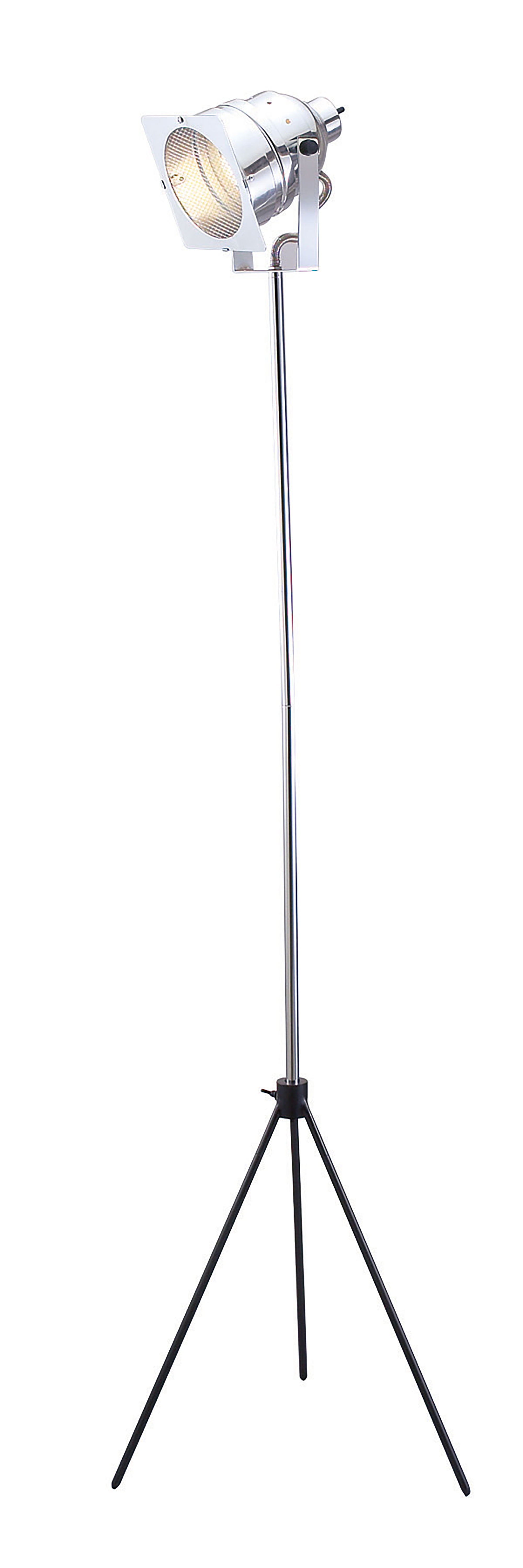 Adesso Spotlight Floor Lamp, Chrome