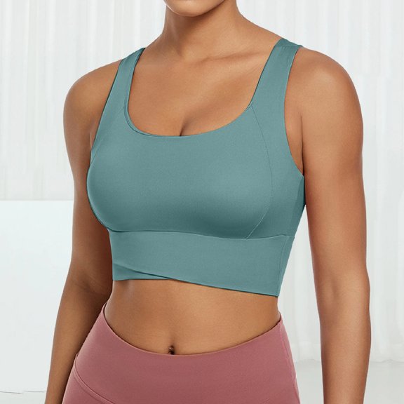 Women's Sports Bra Without Steel Rings Sexy Gathering Yoga Beauty Vest Integrated Fixed Chest Pad Fitness Sports Bra One Shoulder Sports Bra Top Running Girl Sports Bra Sports Bras for Girls Womens