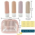 thumbnail image 5 of Travel Bottles for Toiletries with Cute Washbag,Tsa approved Leak Proof Travel Bottles 3oz,Travel Size Toiletry for Shampoo and Conditioner Bottles,Silicone Travel Accessories-Apricot, 5 of 6