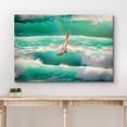 thumbnail image 3 of wall26 Canvas Print Wall Art Windsurfer on The Teal Ocean Sports Athletes Photography Realism Contemporary Scenic Urban Multicolor Ultra for Living Room, Bedroom, Office - 32"x48", 3 of 5